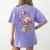 Book Lover Cute Flamingo Reading Teacher Librarian Women Women's Comfort Colors T-Shirt Back Print Violet