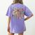 Book Tree All Is Calm Said No Teacher Ever Christmas Women's Comfort Colors T-Shirt Back Print Violet