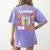 All Booked For Fall Book Pumpkin Autumn Thanksgiving Teacher Women's Comfort Colors T-Shirt Back Print Violet