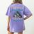 Boston Terrier American Gentleman Bibliophile Book Lover Women's Comfort Colors T-Shirt Back Print Violet