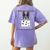 Boston Terrier American Gentleman Personal Stalker Dog Lover Women's Comfort Colors T-Shirt Back Print Violet