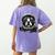 Boston Terrier Astronaut Shirt Spaceman Dog Space Lover Women's Comfort Colors T-Shirt Back Print Violet