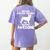 Boston Terrier Awesome Women's Comfort Colors T-Shirt Back Print Violet