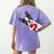 Boston Terrier Bostie Dog Kids Women Girls Women's Comfort Colors T-Shirt Back Print Violet