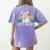 Boston Terrier Boston-Bulldog Women's Comfort Colors T-Shirt Back Print Violet
