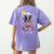 Boston Terrier Boston Bull Terrier Women's Comfort Colors T-Shirt Back Print Violet