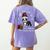 Boston Terrier Christmas T Shirt-Life Is Merrier Premium Tri-Blend Women's Comfort Colors T-Shirt Back Print Violet