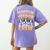 Boston Terrier Crew Cartoon For Dog Owner Pet Boston Terrier Women's Comfort Colors T-Shirt Back Print Violet