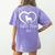 Boston Terrier Dad Cute Boston Terrier Silhouette Heart Premium Women's Comfort Colors T-Shirt Back Print Violet