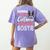 Boston Terrier Dog Bostie Halloween Costume Dog For Kids Women's Comfort Colors T-Shirt Back Print Violet
