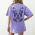 Boston Terrier Dog Bostie Nature Memorial Idea Men Women Women's Comfort Colors T-Shirt Back Print Violet