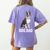 Boston Terrier Dog Dad Boston Terrier Dog Lovers Women's Comfort Colors T-Shirt Back Print Violet