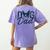Boston Terrier Dog Dad Women's Comfort Colors T-Shirt Back Print Violet