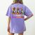 Boston Terrier Dog Halloween Christmas Hallothanksmas Men Women Kids Women's Comfort Colors T-Shirt Back Print Violet