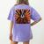 Boston Terrier Dog Japanese Art Samurai Ukiyo-e Women's Comfort Colors T-Shirt Back Print Violet