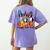 Boston Terrier Dog Lover Fall Ya'Ll Halloween Costume Men Women Women's Comfort Colors T-Shirt Back Print Violet
