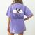 Boston Terrier Dog Lovers Sleepshirt Apparel Men Women Women's Comfort Colors T-Shirt Back Print Violet