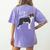 Boston Terrier Dog Mom Woman Women Women's Comfort Colors T-Shirt Back Print Violet