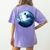 Boston Terrier Dog Moon Dog Mom Dad Women Men Dog Lovers Women's Comfort Colors T-Shirt Back Print Violet