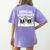 Boston Terrier Dog Official Sleep Pajamas Nightgown Women's Comfort Colors T-Shirt Back Print Violet