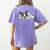 Boston Terrier Dog Official Sleeping Men Women Girls Kids Women's Comfort Colors T-Shirt Back Print Violet