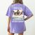 Boston Terrier Dog Official Sleepshirt Pajamas Nightgown Men Women Girls Kids Women's Comfort Colors T-Shirt Back Print Violet