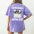 Boston Terrier Dog Official Sleepshirt Pajamas Nightgown For Men Women Kids Women's Comfort Colors T-Shirt Back Print Violet