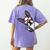 Boston Terrier Dog From Side Boston Bull Women's Comfort Colors T-Shirt Back Print Violet