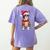 Boston Terrier Dog Ugly Christmas Dog Xmas For Men Women Kids Women's Comfort Colors T-Shirt Back Print Violet