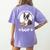 Boston Terrier Dog Women's Comfort Colors T-Shirt Back Print Violet