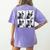 Boston Terrier Dogs With Sunglasses Photo Pets Meme Women's Comfort Colors T-Shirt Back Print Violet