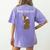 Boston Terrier Who Farted Women's Comfort Colors T-Shirt Back Print Violet