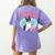 Boston Terrier Grandma Bostie Dog Owner Boston Terrier Men Women Women's Comfort Colors T-Shirt Back Print Violet