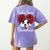 Boston Terrier Grandma Dog Owner Boston Terrier For Men Women Women's Comfort Colors T-Shirt Back Print Violet