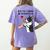 Boston Terrier Grandma Mother's Day Dog Mom Women's Comfort Colors T-Shirt Back Print Violet