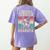 Boston Terrier Grandpa Dog Lover Father's Day Women's Comfort Colors T-Shirt Back Print Violet