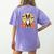 Boston Terrier Halloween Dog Lover Pumpkin Costume Women's Comfort Colors T-Shirt Back Print Violet