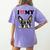 Boston Terrier I Heart My Dog Dog Lover Women's Comfort Colors T-Shirt Back Print Violet