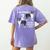 Boston Terrier Humor Bostie Dog Lover For Men Women Kids Women's Comfort Colors T-Shirt Back Print Violet