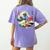 Boston Terrier Japanese Kanagawa Wave Surf Loyal Dog Men Women Kids Women's Comfort Colors T-Shirt Back Print Violet