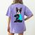 Boston Terrier I Love Mom Apparel Women's Comfort Colors T-Shirt Back Print Violet