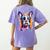 Boston Terrier Lover Pop Art Color Boston Terrier Dog For Men Women Girls Kids Women's Comfort Colors T-Shirt Back Print Violet