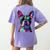 Boston Terrier Lovers Pop Art Boston Terrier Women's Comfort Colors T-Shirt Back Print Violet