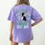 My Boston Terrier Is My Lucky Charm Paw Dog St Patrick's Day Women's Comfort Colors T-Shirt Back Print Violet