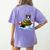 Boston Terrier Merry Christmas Tree Lights Dog X-Mas Dogs Women's Comfort Colors T-Shirt Back Print Violet