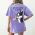 Boston Terrier Mom Dogs Mum Woman Women's Comfort Colors T-Shirt Back Print Violet