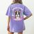 Boston Terrier Mom Mother's Day Women's Comfort Colors T-Shirt Back Print Violet
