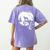 Boston Terrier And Moon Halloween Costume Dog Lover Women's Comfort Colors T-Shirt Back Print Violet