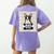 Boston Terrier Mug Shot Guilty Dog Women's Comfort Colors T-Shirt Back Print Violet