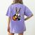Boston Terrier Playing Guitar Boston Terrier Women's Comfort Colors T-Shirt Back Print Violet